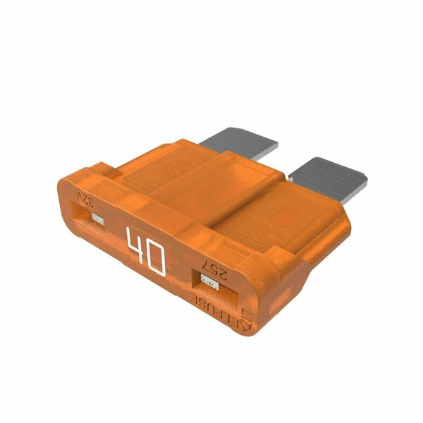 Littelfuse Fuse, Ato Std And Smart Glow Blade, Orange, 40A, Carded 0ATO040.VP